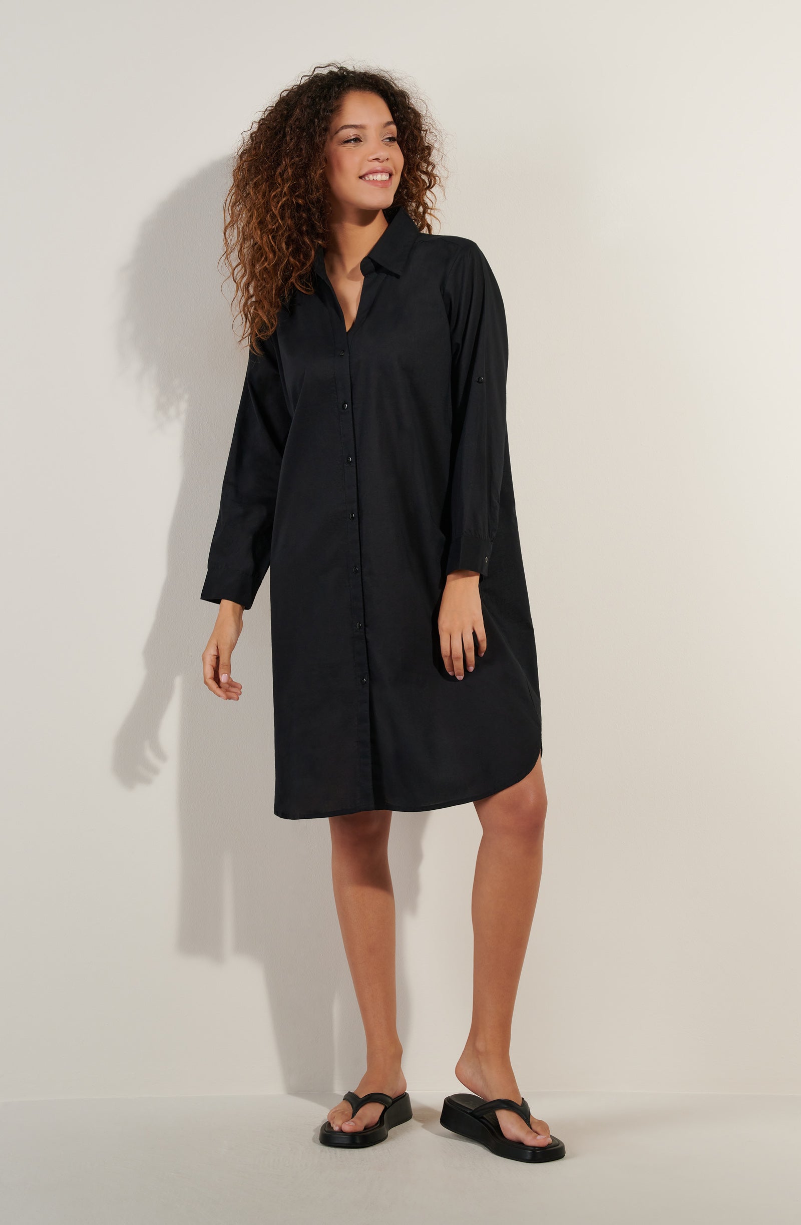 cassandre Robe chemise noire Noir