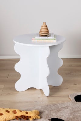 Minitude  Bølgete Sidebord, Hvit