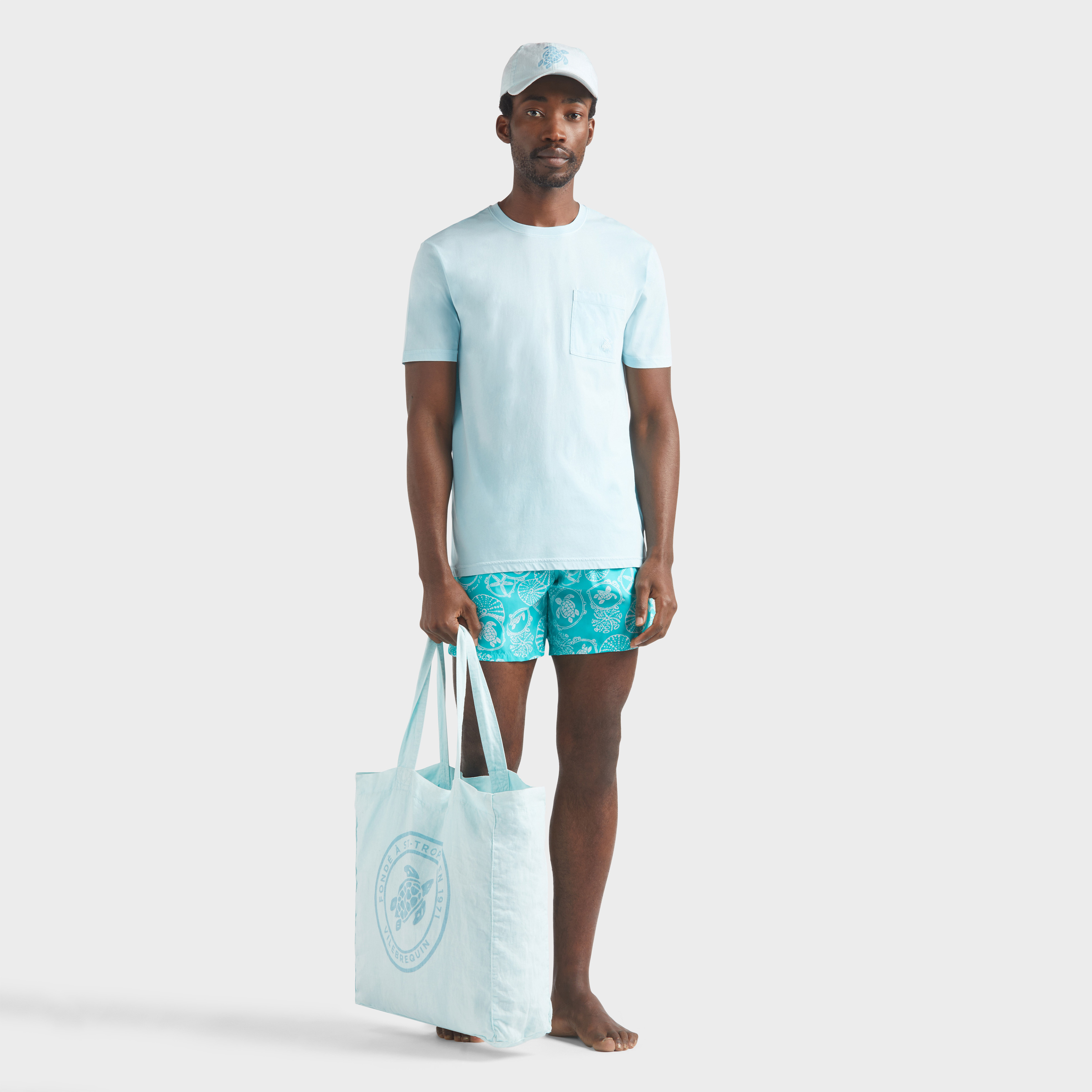 T-shirt en coton organique et couleur naturelle homme