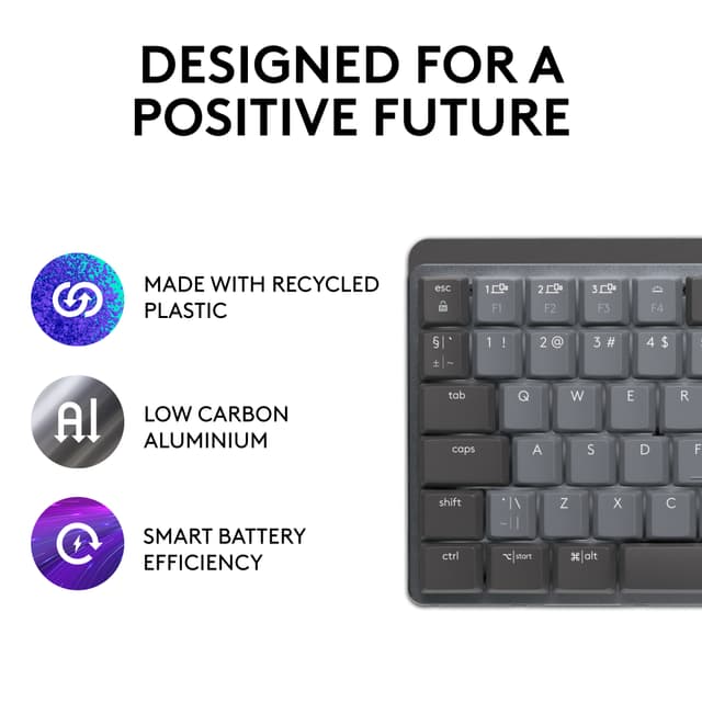 Logitech MX Mechanical Mini trådløst tastatur (graphite)