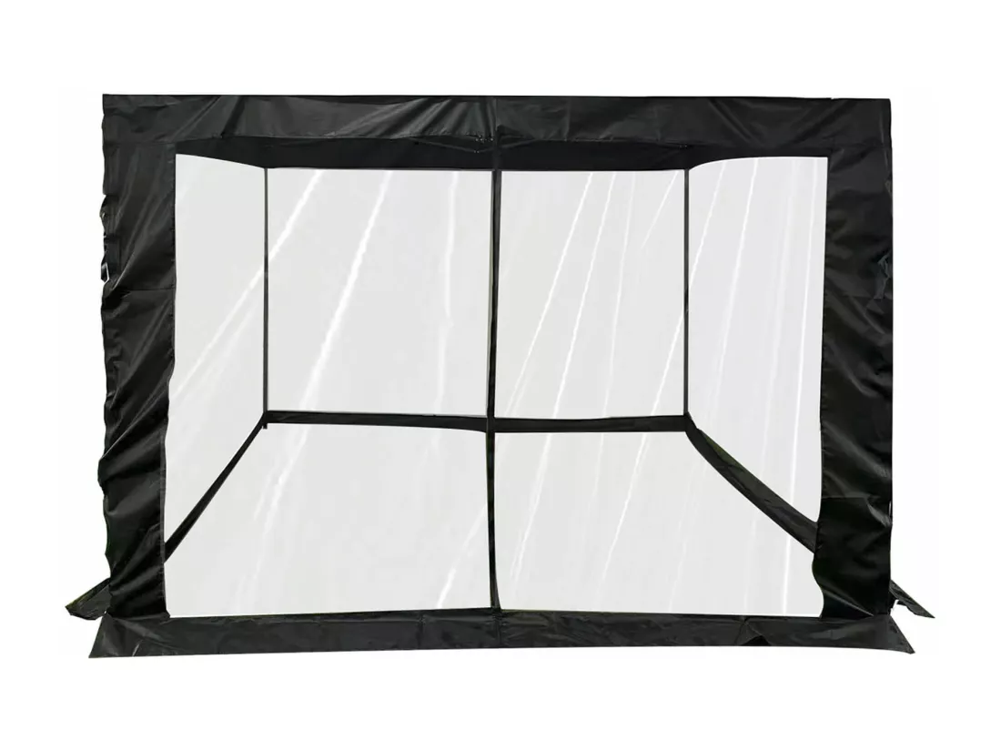 Moustiquaire pour Gazebo 3x3 Mobili Rebecca Banyan 240x1200 cm Polyester Noir Montage Requis