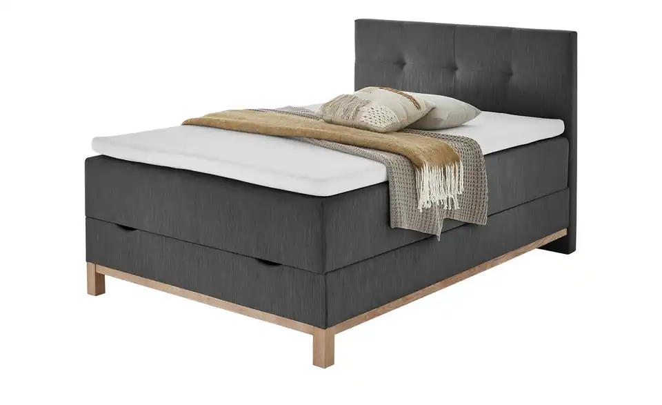 Boxspringbett Catania Anthrazit 140 cm
