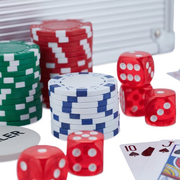 Pokerkoffert med 100 sjetonger