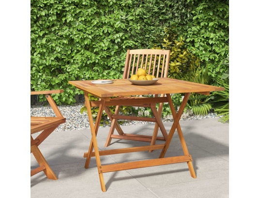 VIDAXL - Table pliante Table pliable de jardin 90x90x75 cm bois d'acacia solide