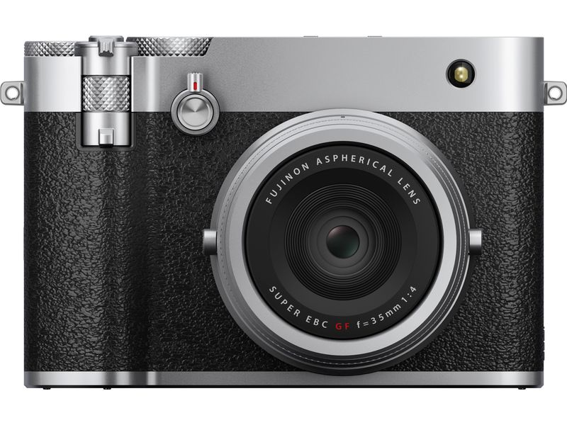 Fujifilm Fotokamera GFX 100RF Silber GFX-Kamera mit fest verbautem Objektiv und bringt die Mittelformat-Bildqualität in ein ultrakompaktes Design