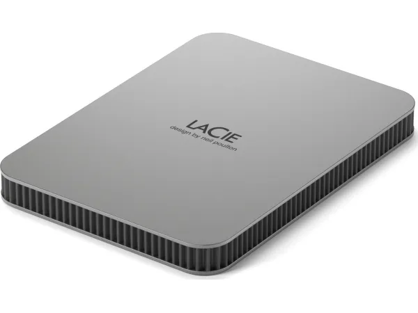 LaCie Mobile Drive STLP5000400 - Harddisk - 5 TB - ekstern (bærbar) - USB 3.2 Gen 1 (USB-C stikforbindelse) - månesølv