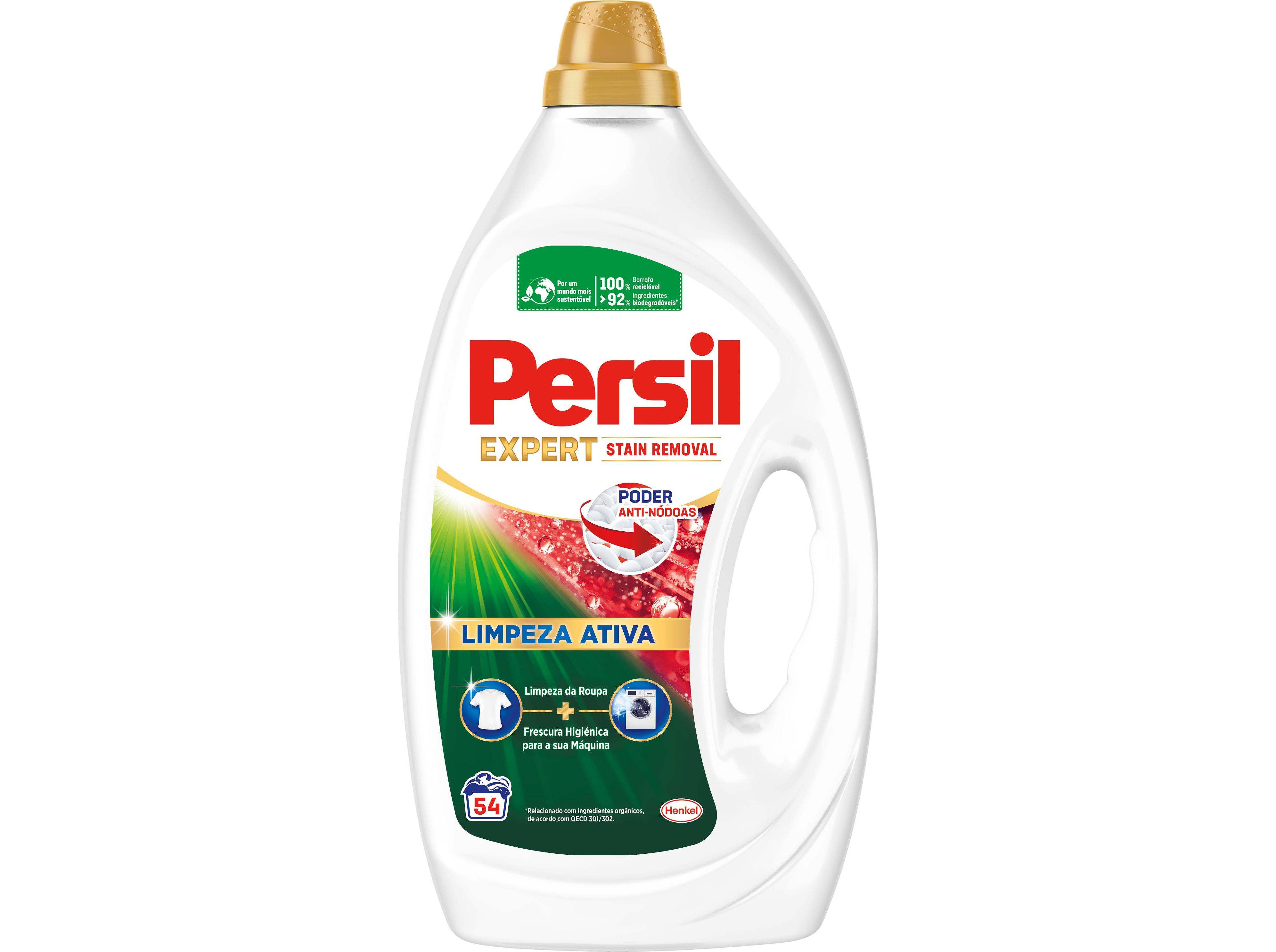 DETERGENTE ROUPA MÁQUINA LIQUÍDO PERSIL EXPERT STAIN REMOVAL GEL 54DOSES