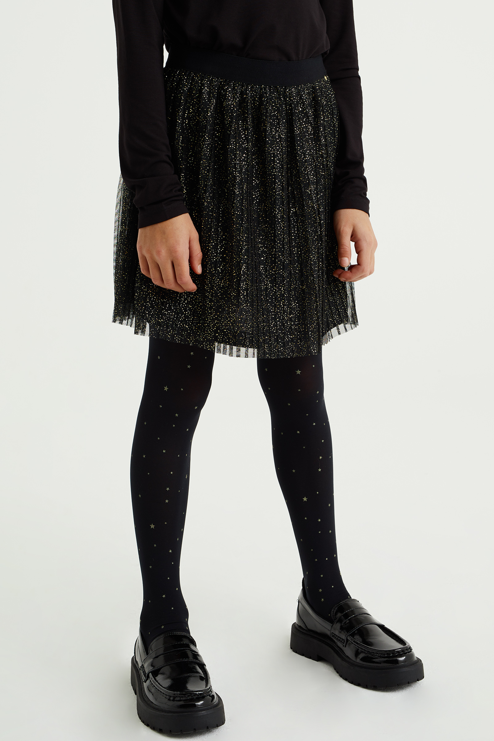 Meisjes tule rok met dessin WE Fashion Zwart