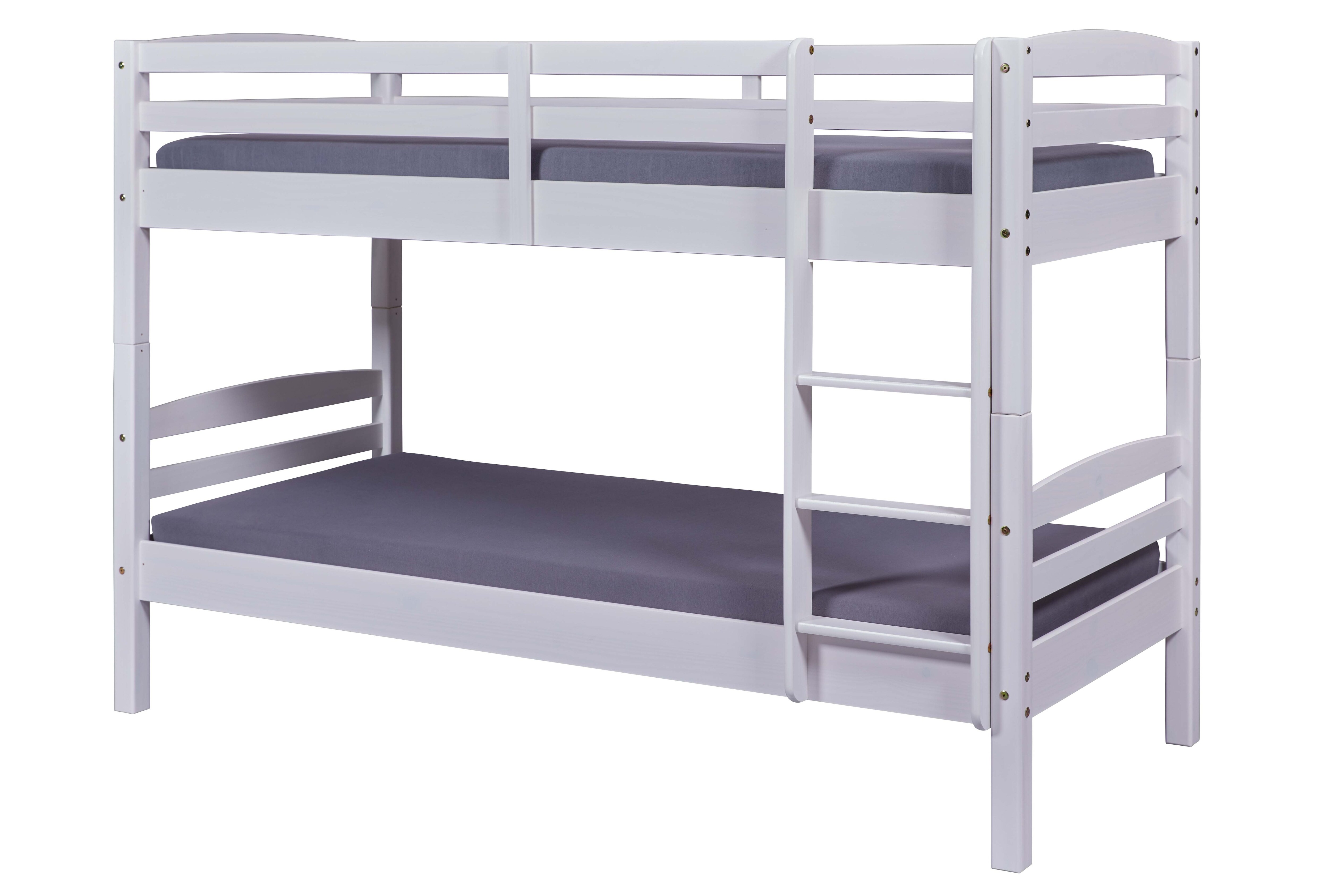Inter Link Etagenbett Annika 90x200 cm Kiefer Massivolz weiss lackiert