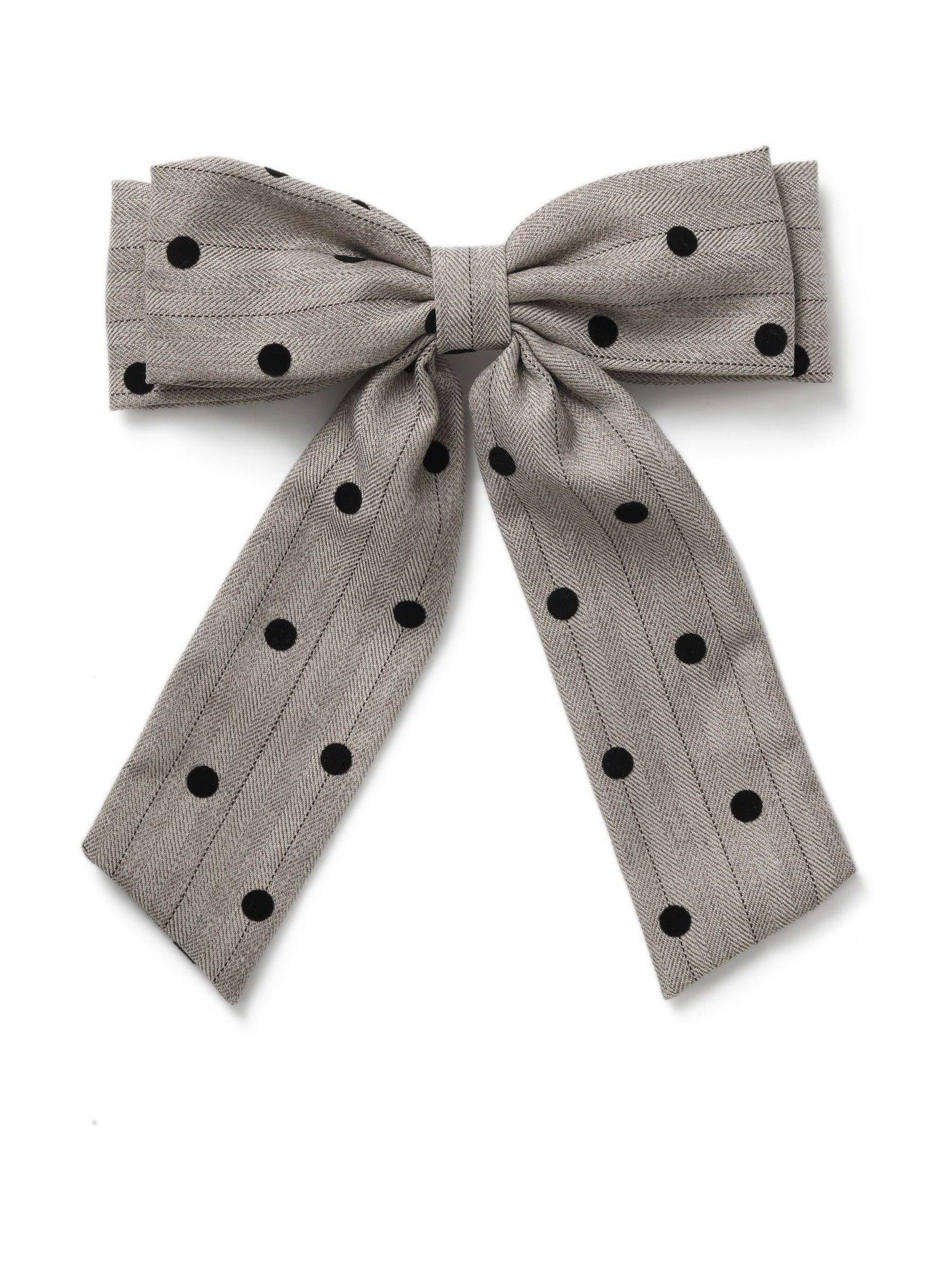 Aela Cream Tweed Polka Dot Hair Bow