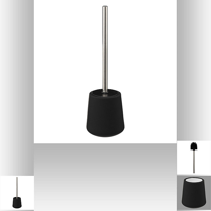 Brosse WC et pot coloris noir, Cocon 5Five