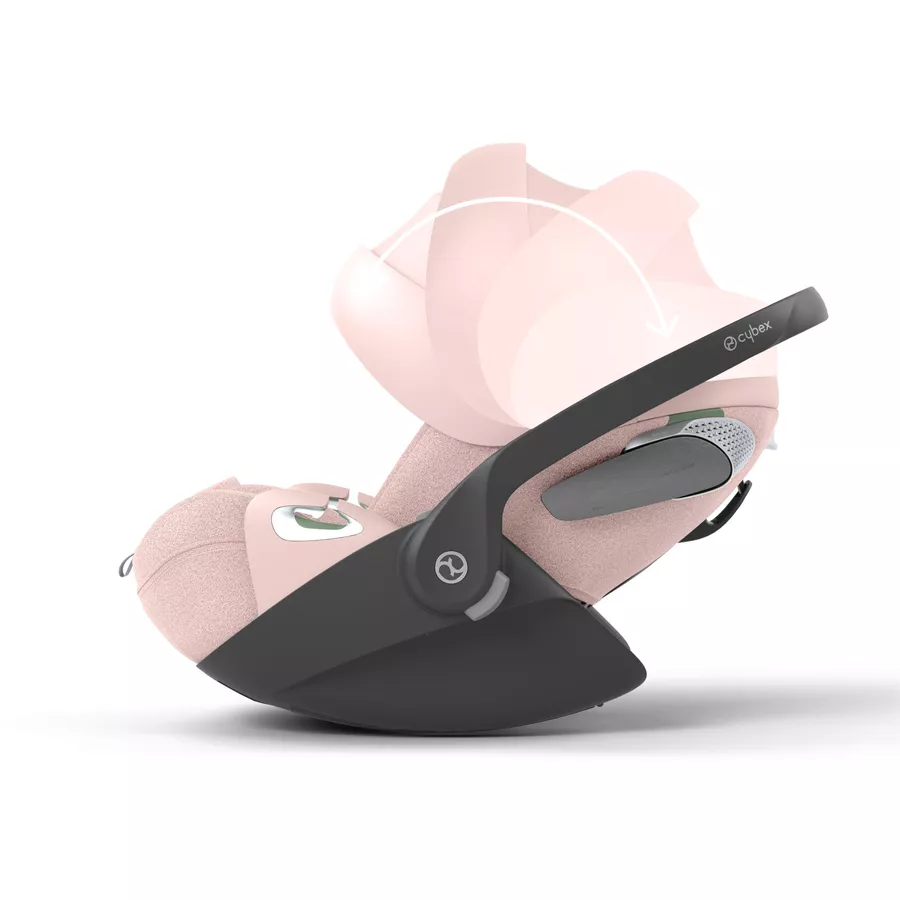 cybex PLATINUM Babyschale Cloud T I-Size Peach Pink Plus mit Basisstation Base T