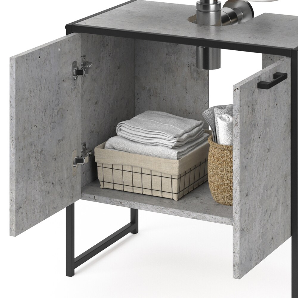 Vicco Wachtischunterschrank Beton Fyrk Badschrank Waschbeckenunterschrank Unterschrank