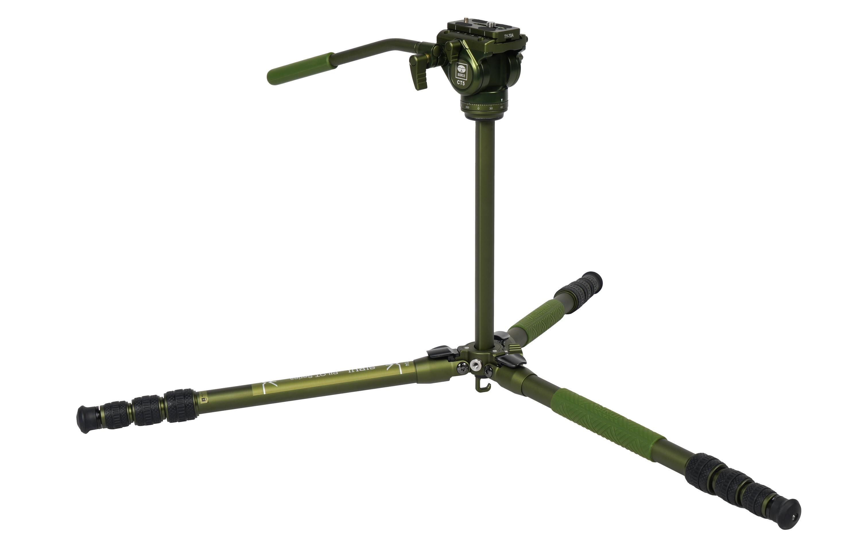 Videostativ Pilot CT04+CT5<br>Tragbares, höhenverstellbares Videostativ mit Videoneiger