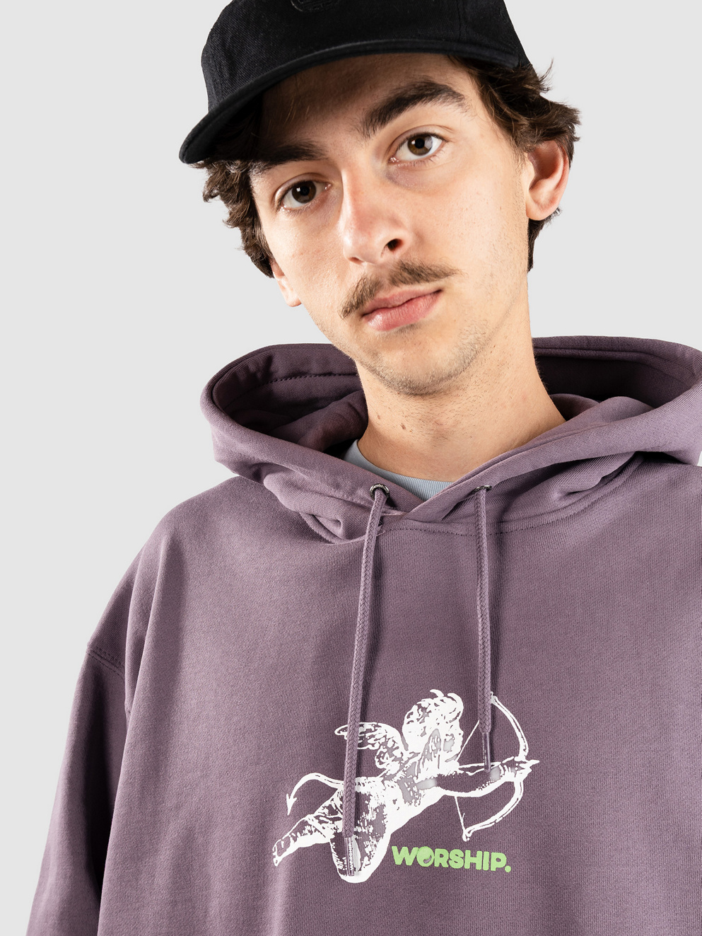 Worship Supplies Cherub Pull Over Hoodie purple reign