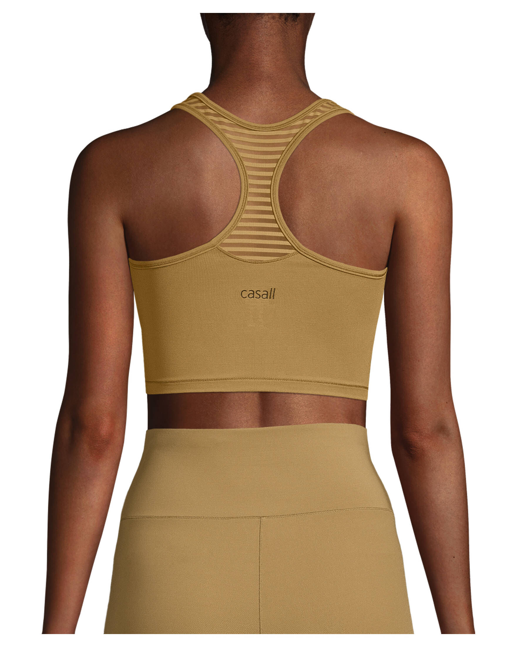 Casall| Damen Trainingstanktop STRIPE CROP TOP WITH MESH INSERT