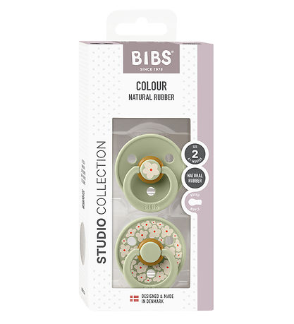 BIBS Farbe Schnuller - 2er-Pack - Gr. 2 - Rund - Jasmine - Sage