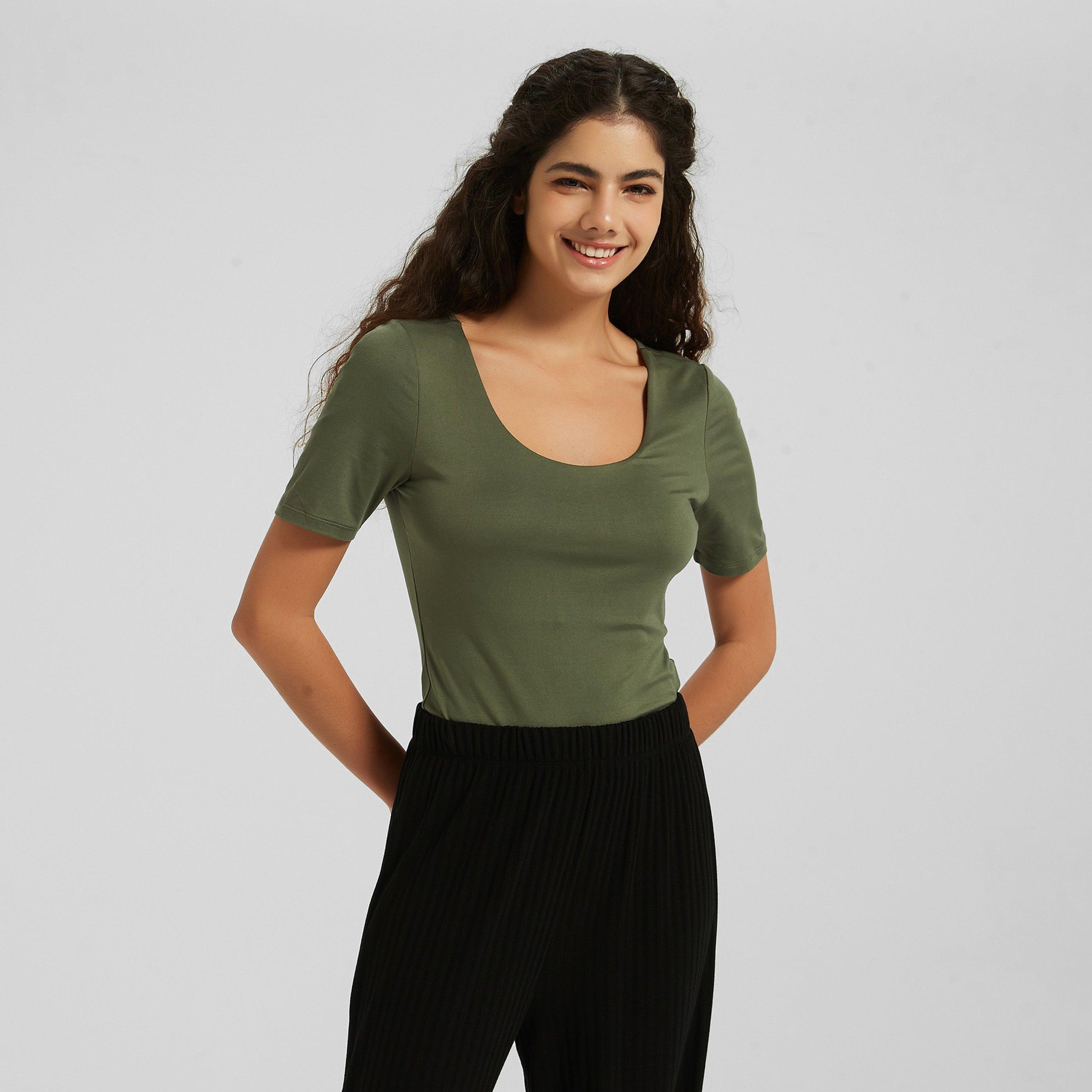 Be You BY Scoop Neck Bodysuit Womens