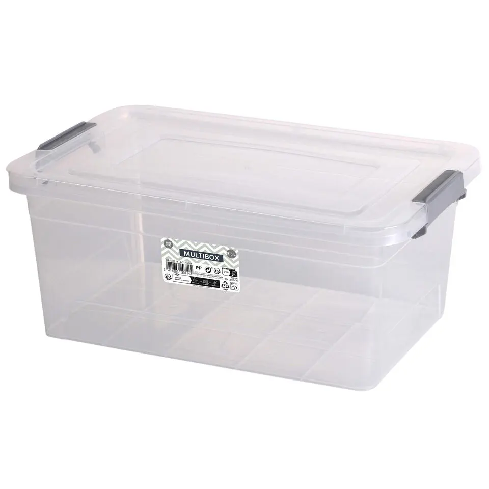 Urban Living Opberg box - 8,5L - 35 x 23 x 15cm - deksel en clips