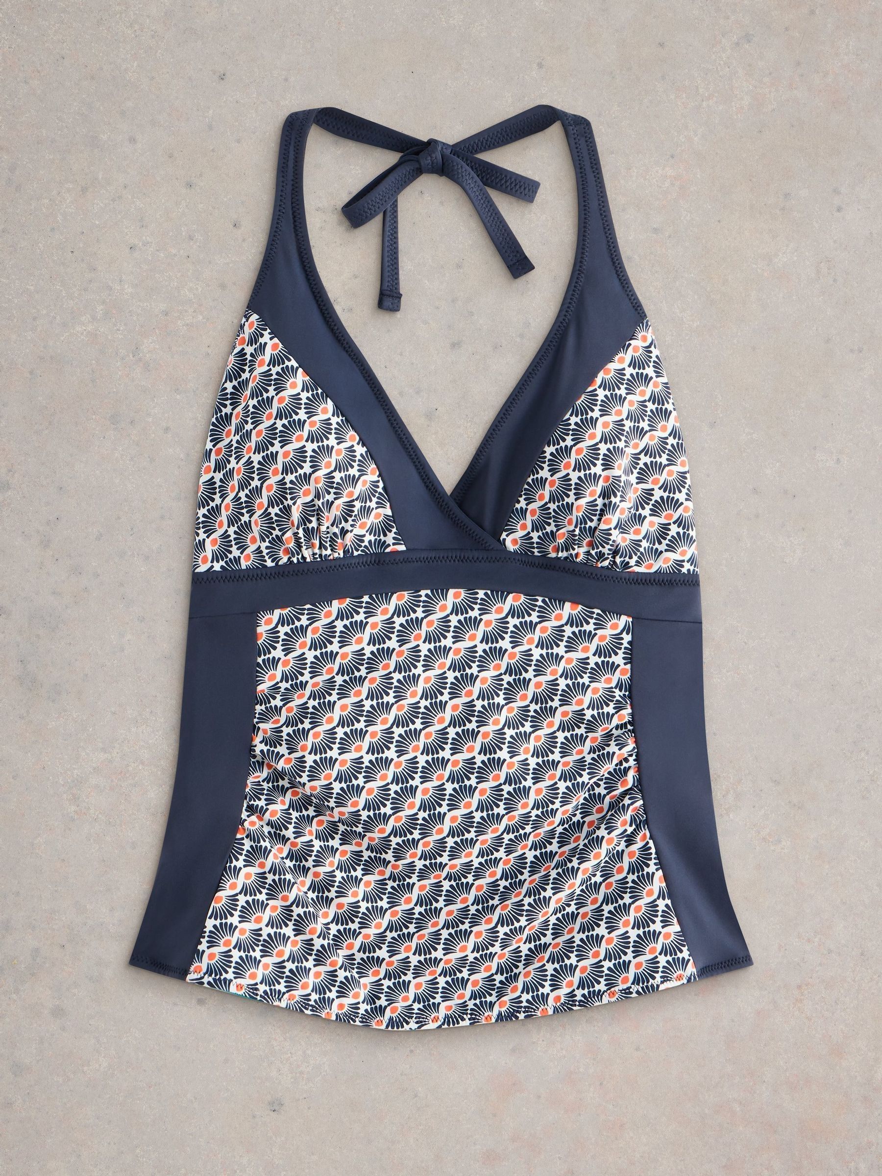 Blauw - White Stuff Sunshine omkeerbare tankini