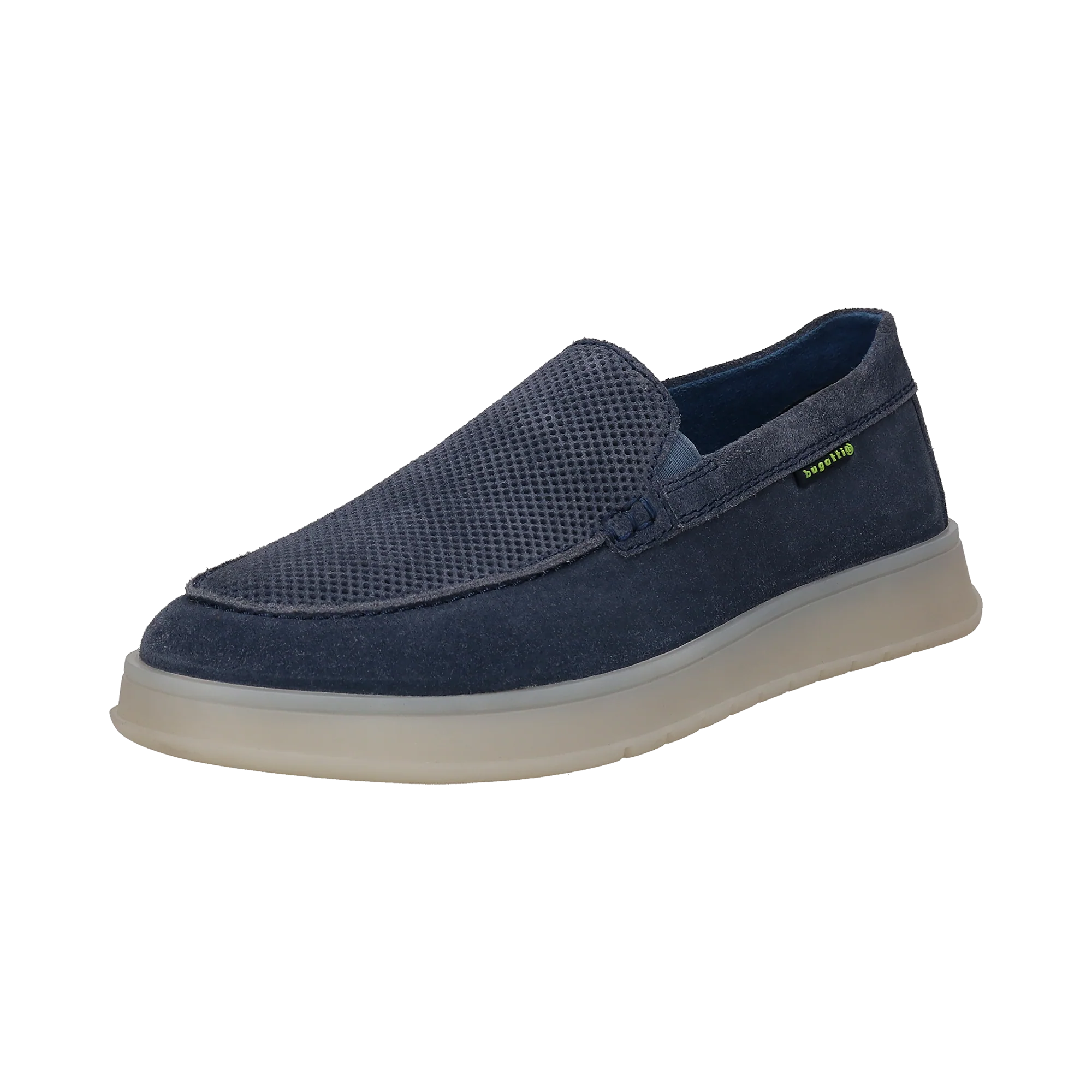 Leder Mokassin blau