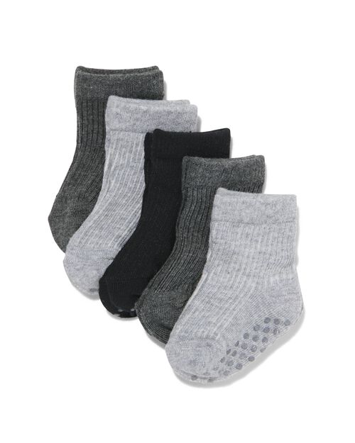 5 paires de chaussettes bébé avec coton gris