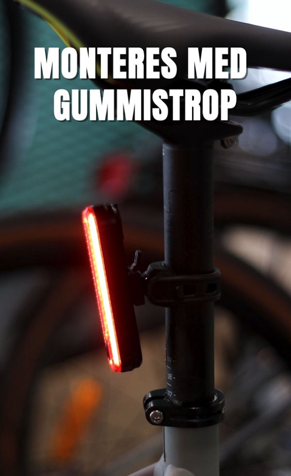 Abus Gemini Genopladelig Baglygte, 100 Lumen