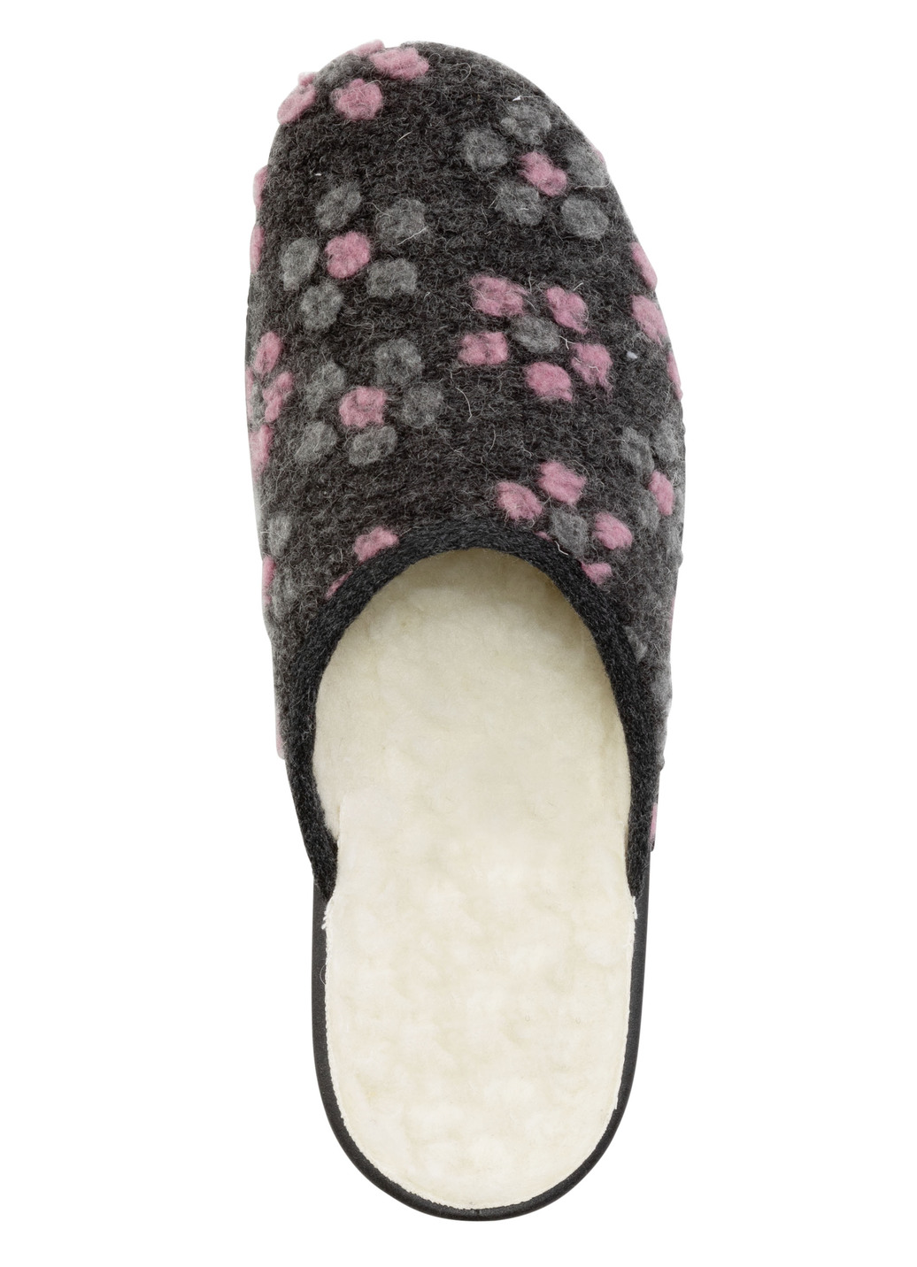 Pantoffel mit Blüten-Dessin