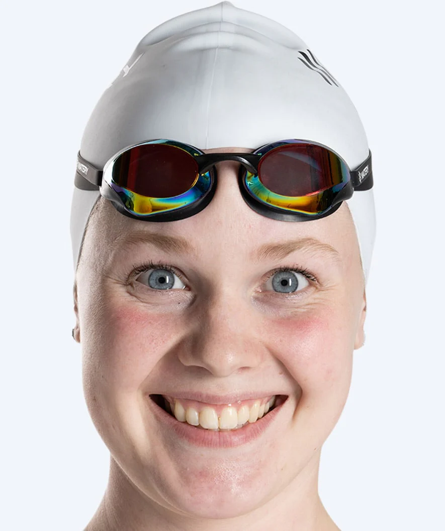 Watery Elite svømmebriller - Poseidon Ultra Mirror - Sort/guld