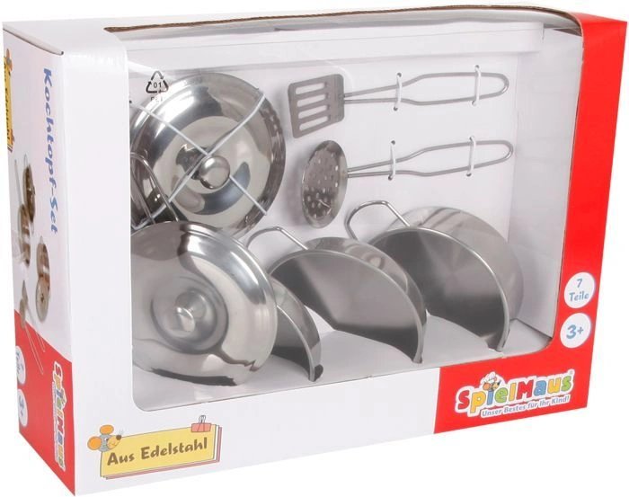 Edelstahltopf-Set, 7-teilig