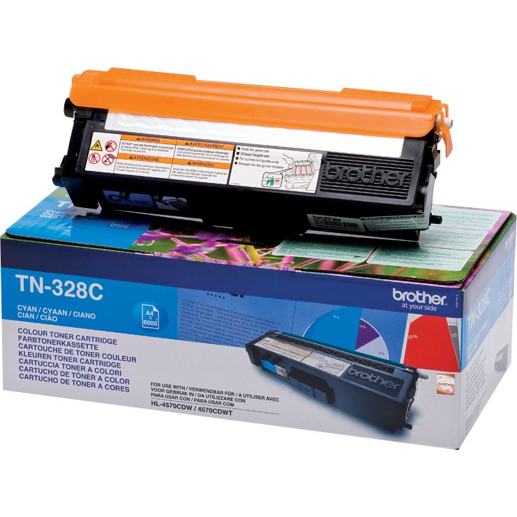 Brother TN-328C - Cartouche de toner originale – Cyan