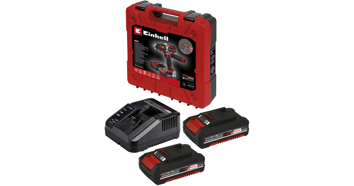 EINHELLTE-CD 18/48 Li-i (2x2.0Ah) klopboormachine klopboorschroevendraaier  (Zwart, Koffer, oplader en 2 accu's inbegrepen)