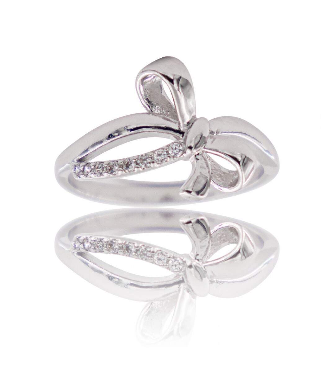 Coffret Bague Femme Rhodium Nœud SCULA