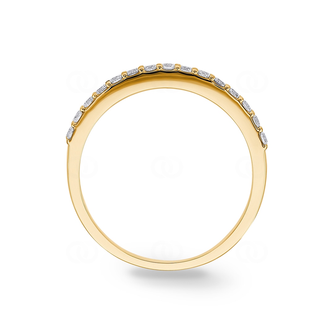 Mémoire-Ring 750/18 K Gelbgold mit Diamanten 0.26 ct H/si