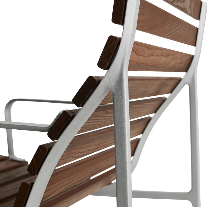 HAY - Traverse Outdoor Lounge Armlehnstuhl, Aluminium / Esche geölt