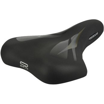 selle de vélo de tourisme en gel, noir