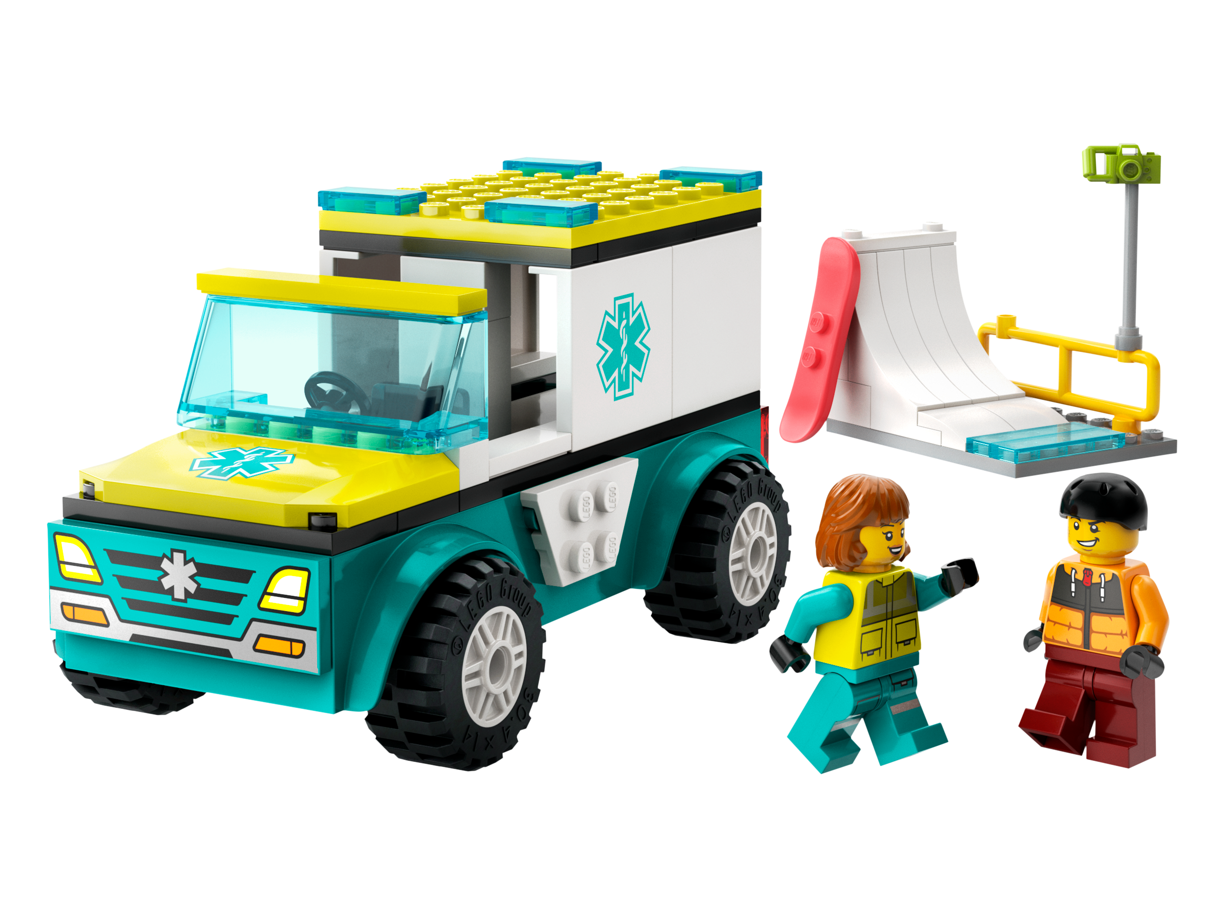 A ambulância de resgate e o snowboarder 60403