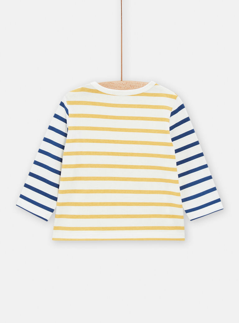 T-shirt à manches longues contrastées pour bébé garçon