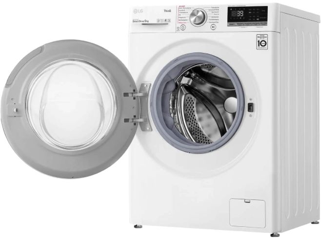 LG Waschmaschine F4WV709P1E Links Frontloader mit 9 kg Ladekapazität