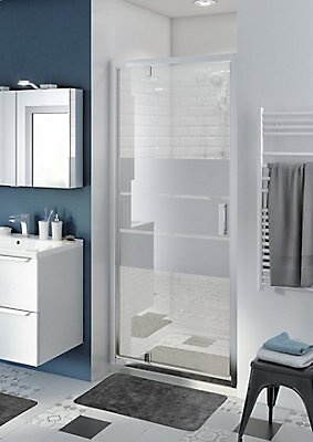 Porte de douche pivotante GoodHome Beloya miroir 90 cm
