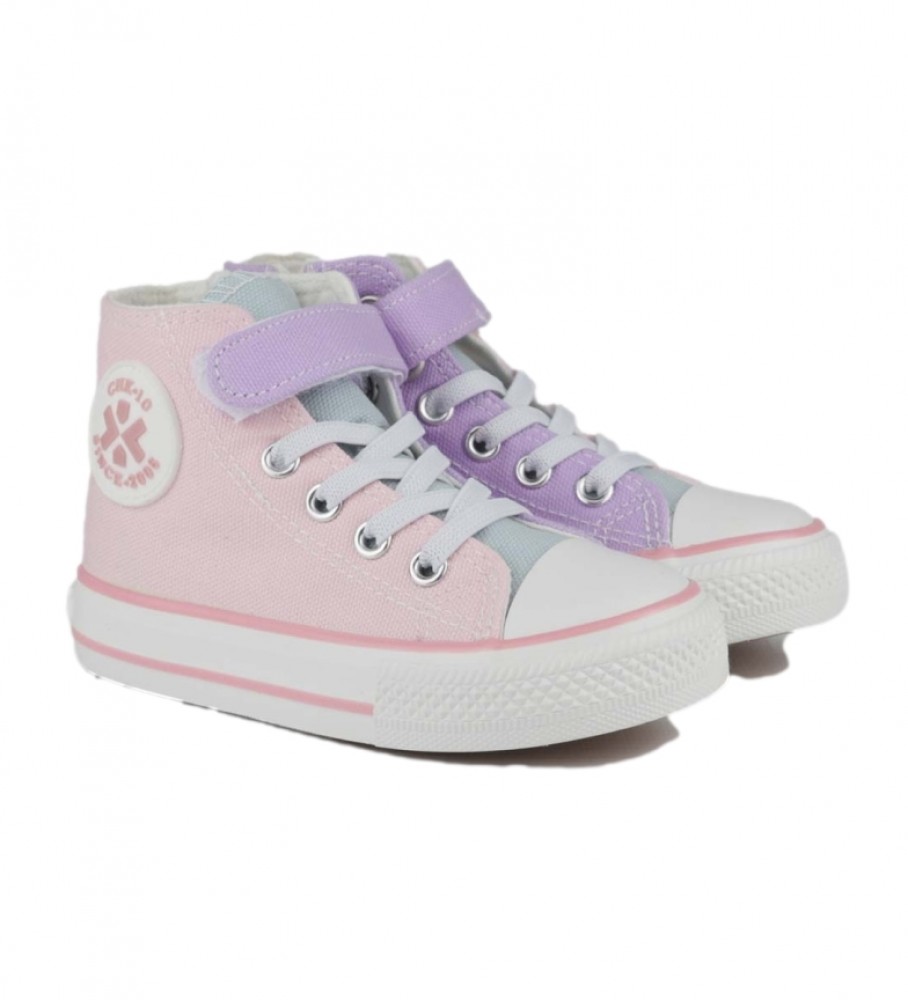 Botas de cano curto rosa Chika10 Lito 29