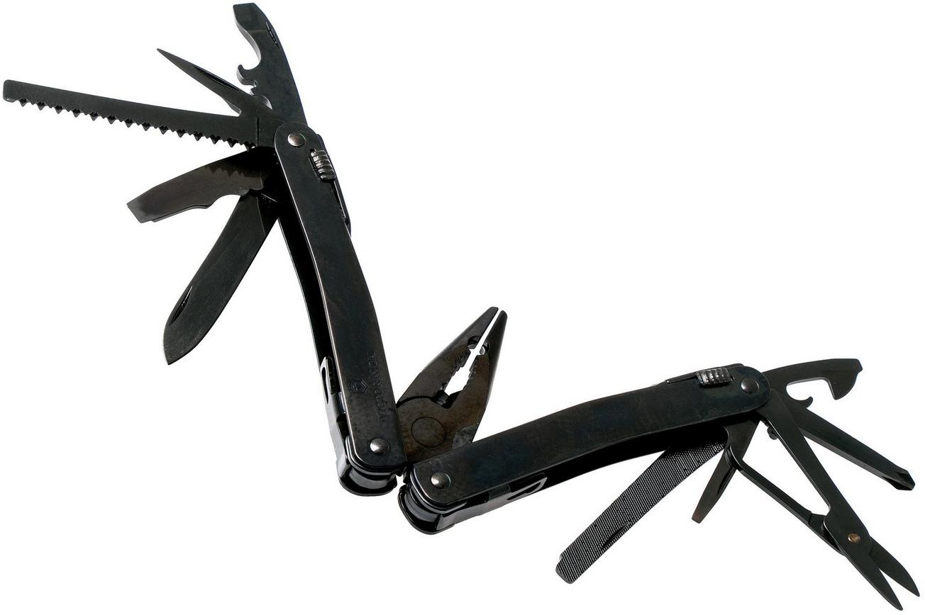 Victorinox SwissTool Spirit XBS 3.0224.3CN black oxide multitool, nylon foedraal