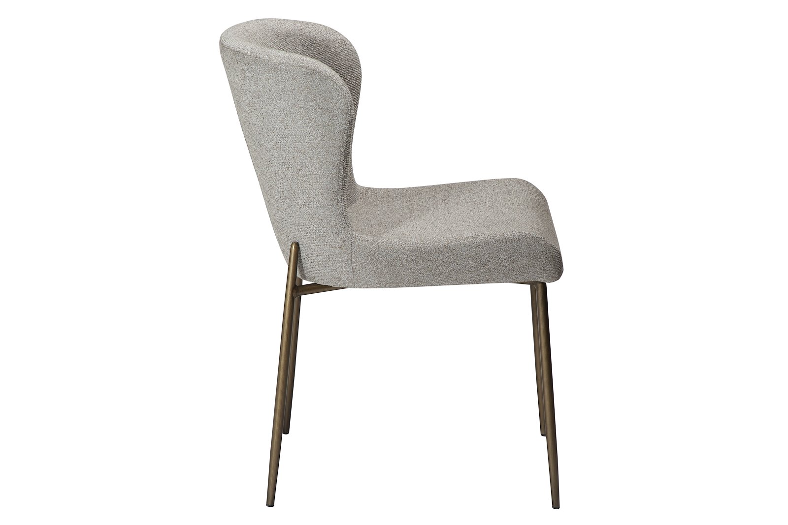 Glam spisestol Tekstil Bouclé Pebble earth og antikk messing ben
