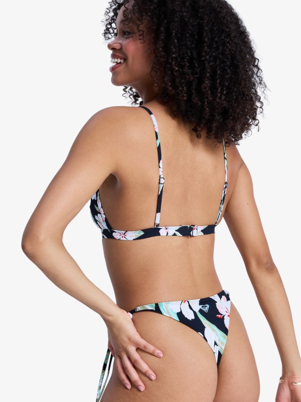 Printed Essentials Fixed Tri Haut de bikini triangle Noir Femme