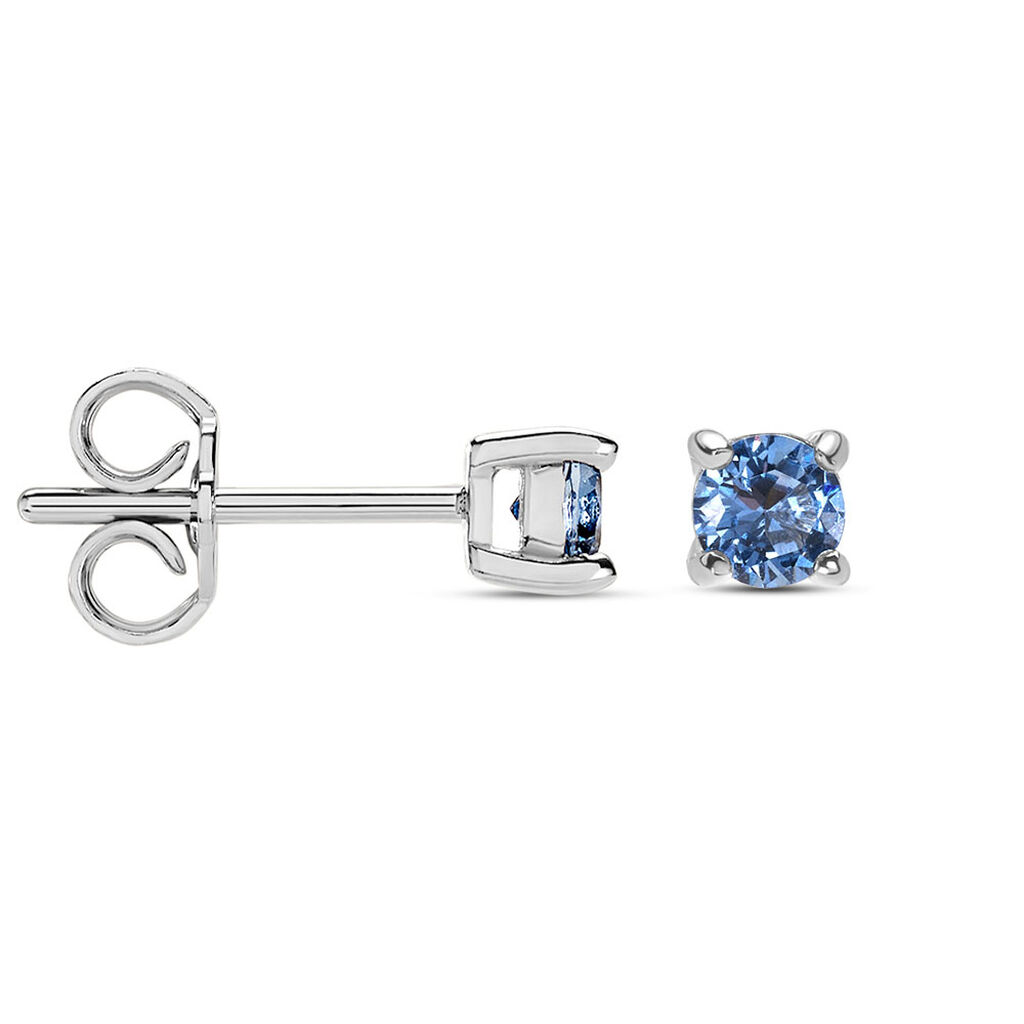 Boucles D'oreilles Puces Rio Argent Blanc Oxyde