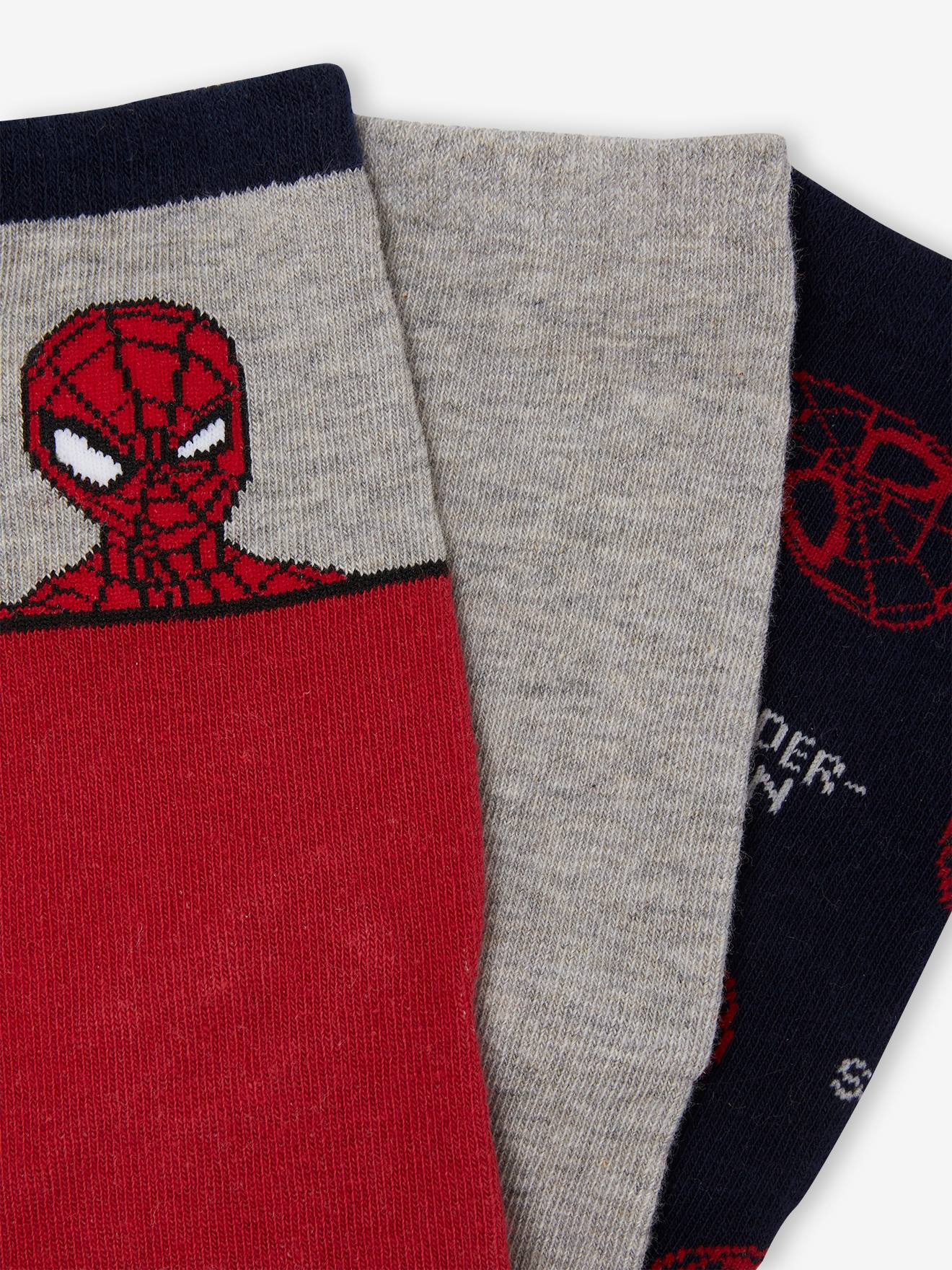 Pacote com 3 pares de meias Marvel® Homem-Aranha para meninos, vermelhas