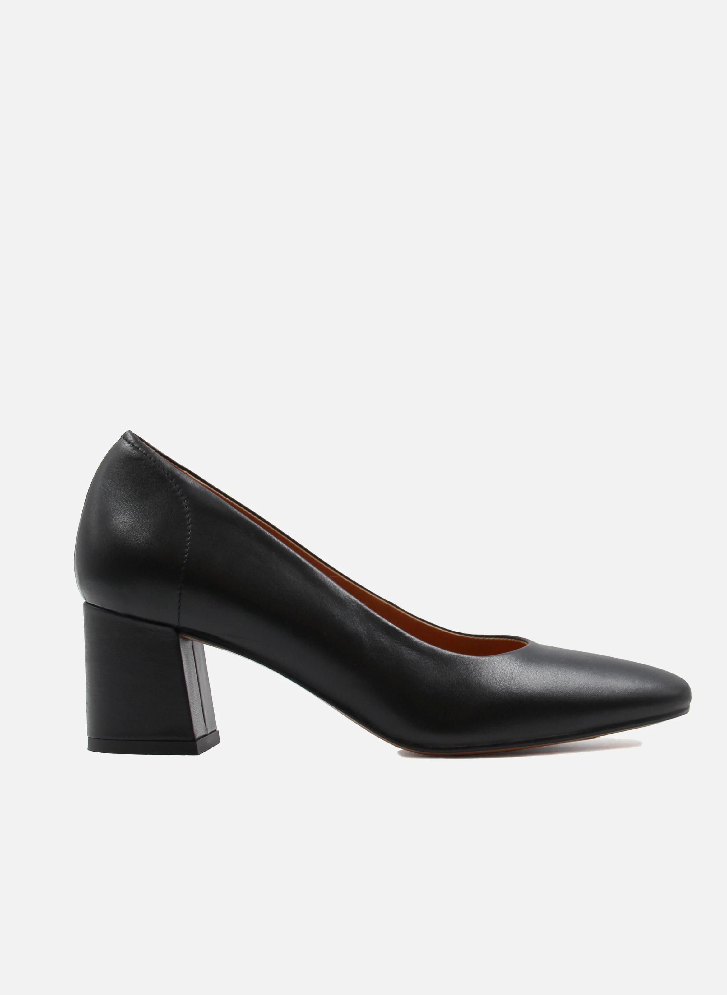 Escarpins rétro cuir lisse | Noir