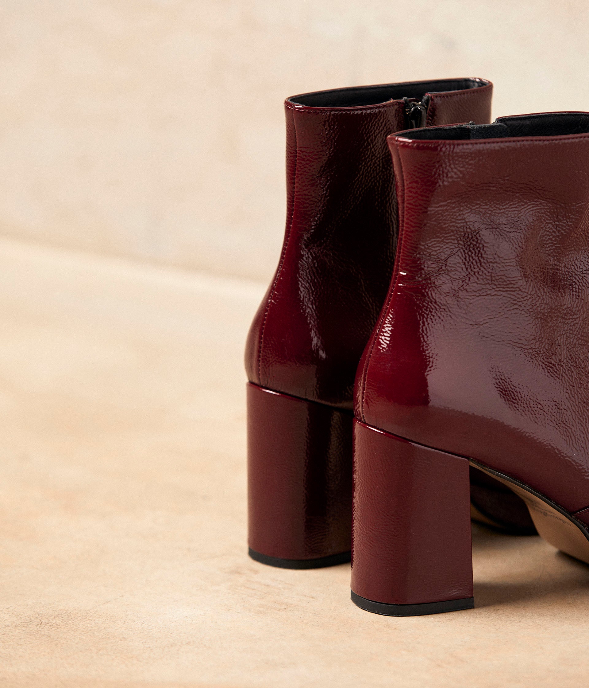 Boots bordeaux verni Alissa