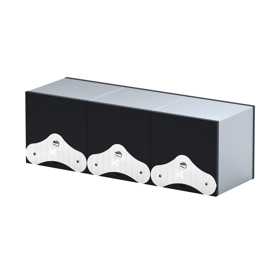 SwissKubik Masterbox Aluminium Silber - 3 Uhren