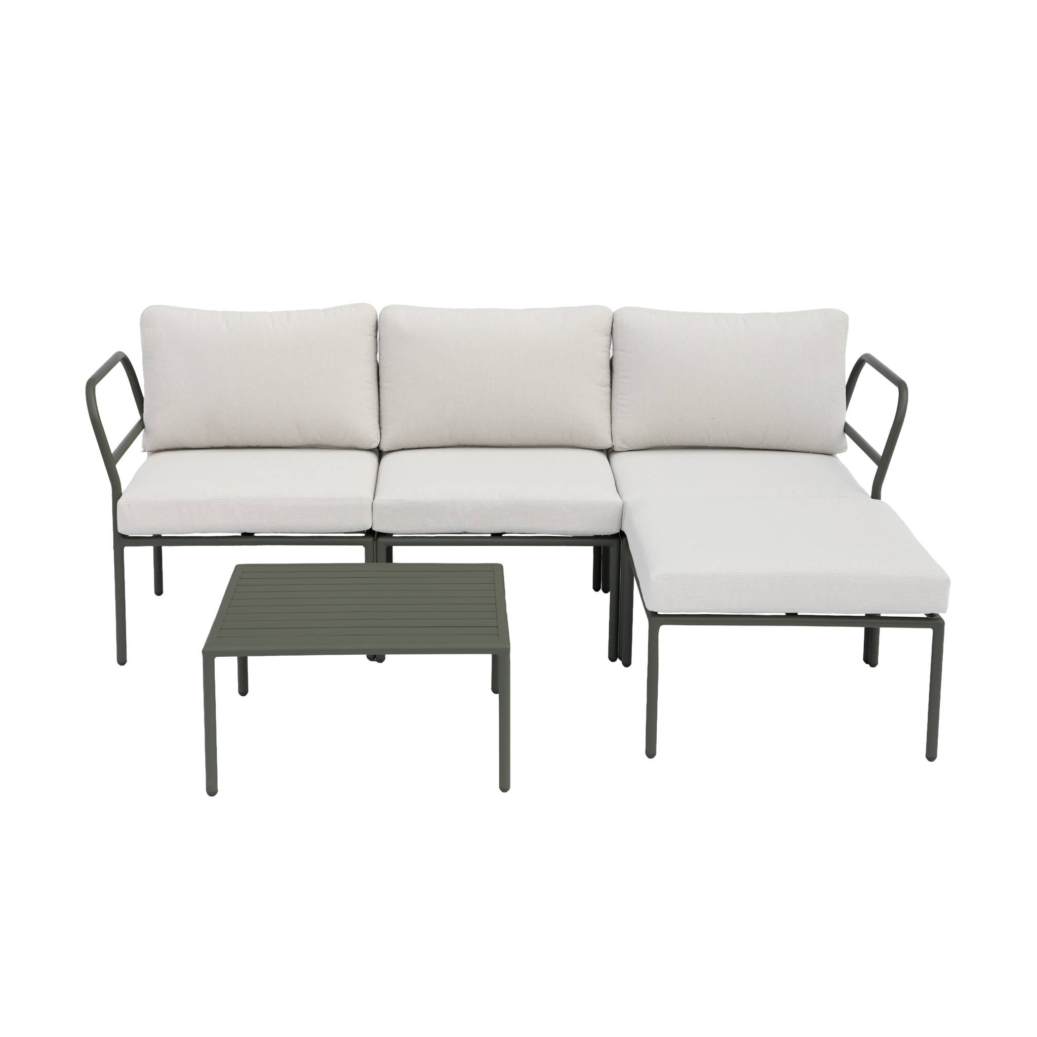 sweeek - Modulaire tuinset aluminium 4 zitplaatsen